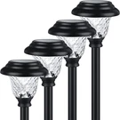 Glass Solar Outdoor, 4 Pack Super Bright Pathway Lights, To 12. Fixed Price $51.50.