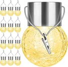 12PACK Hanging Outdoor Solar Lights - Decorative Cracked Glass Led Ball Light.... Fixed Price $51.95.