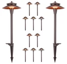 12 Pack 5CCT Led Landscape Pathway Lights, Double Layer, Oil Rubbed Bronze. Fixed Price $249.99.
