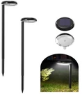 Vwcyl+ Solar Pathway Lights Super Bright 300 Lumens With 2-PACK, Black. Fixed Price $43.99.