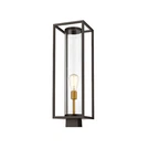 Z-lite Dunbroch 1 Light 26" Outdoor Post, Bronze/brass, Clear 584PHBS-DBZ-OBS. Fixed Price $264.00.