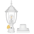 Partphoner Dusk To Dawn White Outdoor Post Light With Pier Mount Base. Fixed Price $50.65.