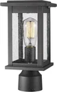 Emliviar Post 1-LIGHT Pillar Fixtures Black With Seeded Glass 1803EW1-P. Fixed Price $44.99.