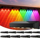 Solar Fence Lights 10 Pack, Outdoor With 11 Modes Rgb Color Glow .... Fixed Price $99.09.