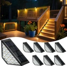 Outdoor Solar Step Lights - Waterproof Warm White Deck & Garden Lighting (8 Pack. Fixed Price $41.99.
