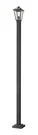 Z-lite 579PHMS-536P Talbot 110" Tall Outdoor Single Head Post Black. Fixed Price $685.10.