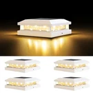Brightever Solar Outdoor 4 Packs Powered Post Cap Lights - White. Fixed Price $36.50.