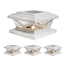 Home Zone 4-PACK Solar Led Post Cap Light W/ LIFEPO4 Battery Dusk To Dawn White. Fixed Price $39.99.