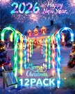 Anordsem Solar Christmas Decorations Outdoor: 21" Candy 12 Pack, Multicolor. Fixed Price $64.57.