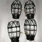 4- Portfolio 7.25 4.62IN French Bronze Wire Industrial Cage Pendant Light. Fixed Price $54.00.