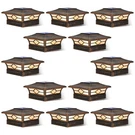 Solar Post Cap Lights Outdoor 12PACK, Waterproof Brushed Copper. Fixed Price $104.12.