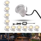 Rnehon Led Deck Lights Kit, Waterproof IP67 Lamp Low Voltage 10 Pcs Warm.... Fixed Price $76.74.