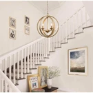 Gepow Modern Orb Gold Globe Chandelier, Hanging Light Fixture (18" 15.5"). Fixed Price $93.44.