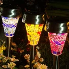 Solar Garden Outdoor, 3 Color Mosaic Lampshade Led Lights, Landsca. Fixed Price $29.99.