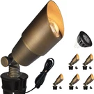 Brass Landscape Spotlights, 6 Pack Outdoor With 5W Aluminum Housing. Fixed Price $330.99.