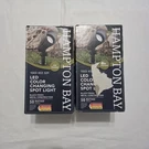Lot Of Hampton Bay 400 Lumen Black Led Outdoor Spot Light IWH2301LL-7 Read. Fixed Price $39.99.