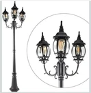 Lutec Led Outdoor Post With Triple-head, Hardwired Vintage Street Lights F. Fixed Price $100.00.