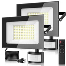 Papasbox Led Motion Sensor Flood Light 10000LM 6500K 100W-2PACK. Fixed Price $74.99.