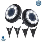 2-PACK Waterproof Solar Ground Disk Lights For Garden & Pathway. Fixed Price $22.67.