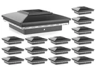 Aponuo TZ26 16PACK 4X4" Post Waterproof 24 Led Warm White Solar Cap Lights Black. Fixed Price $75.19.