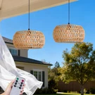 All Fortune Operated Outdoor Chandelier,battery 13" 2PACK, Beige. Fixed Price $64.87.