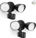 2-PACKS 6222B 2500 Lumen 32 Watt 28 Led Dual-head Floodlight Black. Fixed Price $60.00.