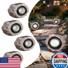Dgscak 4 Pack Solar Rock Lights Outdoor Angle Adjustable. Fixed Price $77.76.