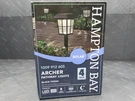 Hampton Bay Archer Black Led Weather Resistant Outdoor Solar Path Light (4-PACK). Fixed Price $29.99.