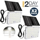 2 Luces Solares 184 Led De Pared Para Exteriores Jardin Patio Con Sensor Oferta. Fixed Price $45.18.