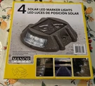 4-PACK Manor House Solar Led Metal Waterproof Marker Lights Driveway Grey Gray. Fixed Price $55.55.