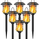 Dynaming 6 Pack Solar Flame Torch Lights Outdoor, Halloween Large, Warm White. Fixed Price $57.85.