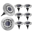 Kelvinlux 8 Solar Ground Lights, Modern Outdoor Waterproof Pack, Cold. Fixed Price $27.34.