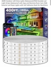 Talkhigh 400FT Outdoor Led Strip Light Waterproof IP68 Rgb Music Sync App Remote. Fixed Price $89.98.