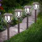 Pack Solar Powered Pathway 30MM Plastic Ball Stake Light Set Weather-resistant. Fixed Price $29.99.