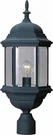 Volume Lighting V8126 Black 1-LIGHT Post With Clear Beveled Glass Shade. Fixed Price $66.60.