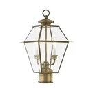 Livex Lighting 2284-01 Westover 2-LIGHT Outdoor Post Head, Antique Brass, 16..... Fixed Price $285.58.