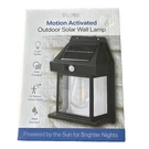 Illumina Solar Wall Outdoor Lamp Motion Sensor Water Resistant 3 Light Modes. Fixed Price $16.95.