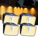 1-4PC 168 Led Solar Power Motion Sensor Wall Light Outdoor Garden Security Fence. Fixed Price $8.99.