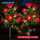 Dwh 2 Pack Solar Garden Lights Outdoor, 7-FLOWER Rose Led Stake For Yard. Fixed Price $40.23.