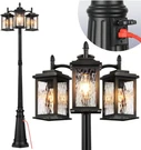 Outdoor Lamp Light With Outlet, Waterproof Dusk To Dawn Posts. Fixed Price $331.99.