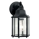Kichler 9774 Black Chesapeake 10" Clear Glass Outdoor Wall Sconce. Fixed Price $45.97.