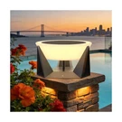 Solar Pillar Lights Outdoor 14.6" Round - Stainless Steel Pe Lampshade IP66 W.... Fixed Price $168.77.