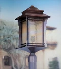 Franklin Iron Works Hickory Point Post Light With 76 3/4" Surface Mount Pole. Fixed Price $299.99.