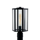Justice Fusion Edgeworth 1LT Post Light, Black/clear Glass FSN-7673W-CLER-MBLK. Fixed Price $118.80.