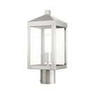 Livex Nyack Light Outdoor Post Top Lantern , Brushed Nickel/clear 20590-91. Fixed Price $299.96.