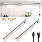 2X Under Cabinet Led Swivelling 12"/18"/24" Kitchen Closet Linkable Lights. Fixed Price $46.74.