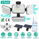 2PACK 333LED Solar Power Lights 4 Head Waterproof Motion Sensor Security Lamps. Fixed Price $33.43.