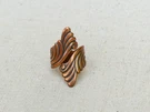 Vintage '70S Southwestern Trading Post Solid Copper Ring Feather/scroll Adjusts. Fixed Price $35.99.