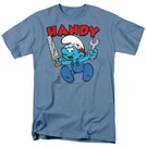 The Smurfs Handy Licensed Adult T-shirt. Fixed Price $27.95.