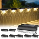 Herzila 8 Pack Solar Deck Lights Outdoor Led Waterproof Step (76. Fixed Price $37.98.